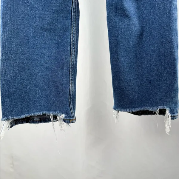 Abercrombie & Fitch Ultra High Rise Ankle Straight Jean in Blue Size 26 or 2‎ - Image 7