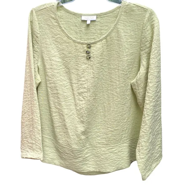 Habitat Clothes to Live In S Pastel Green Long Sleeve Tunic Top Blouse Artsy - Image 7