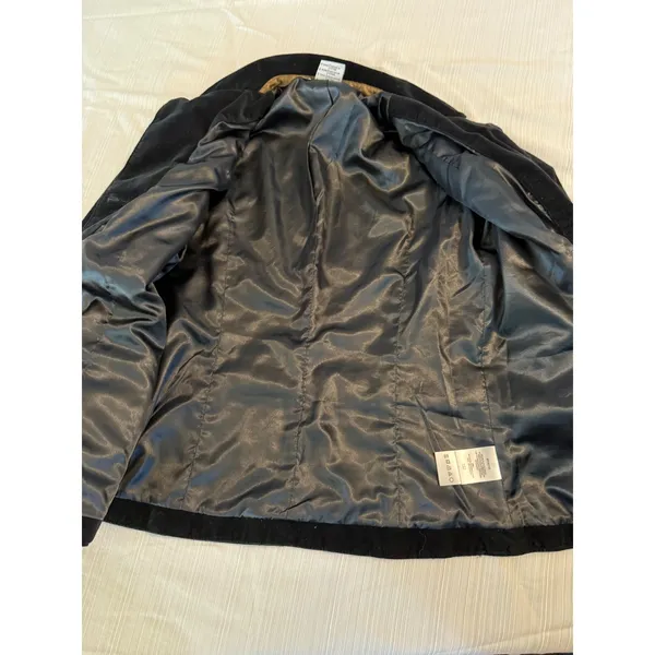 Columbia River Resort Black velvet Belted Blazer Jacket Women‎ Small HL7115 - Image 6