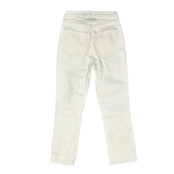 Abercrombie & Fitch Curve Love Ankle Straight Leg Ultra High Rise Jean White 00S - Image 3