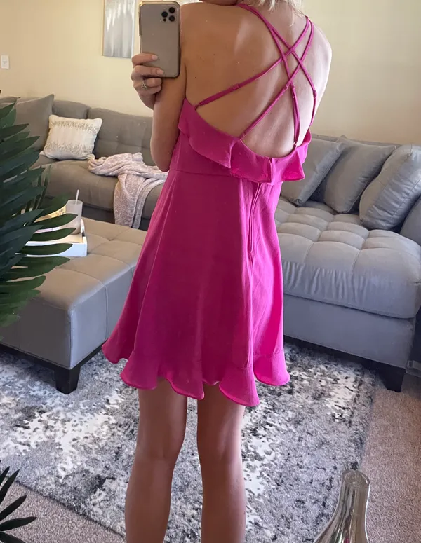 Pink Strappy Dress - Image 2
