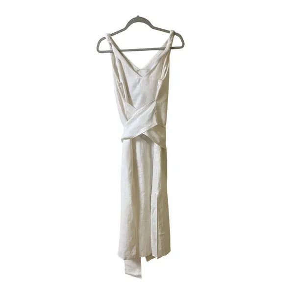 Pavietra off white linen dress twist straps sz Small - Image 2
