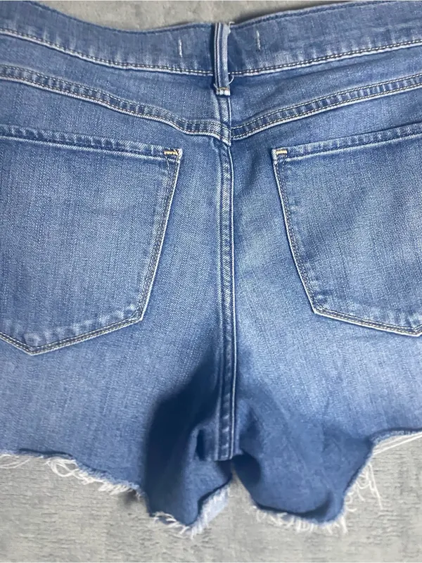 Abercrombie & Fitch Light Blue Denim Cutoff Shorts size‎ 31 2000s summer casual - Image 5