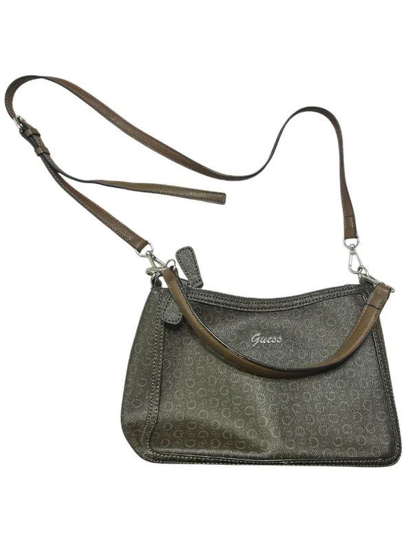 Guess Brown Logo Monogram Bag - Image 2