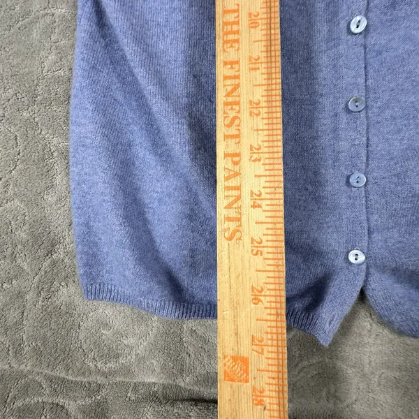 Pure Cashmere 100% Cashmere Cardigan Sweater Women M Button Up Preppy Minimalist - Image 4