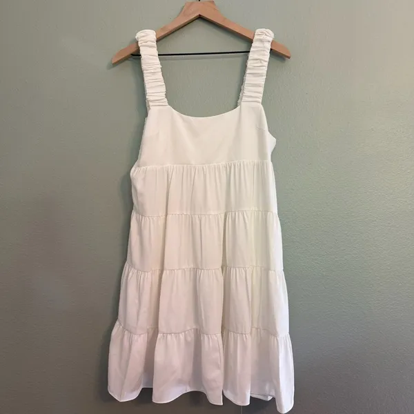 new amanda uprichard nicolia ivory tank mini dress size Large - Image 3