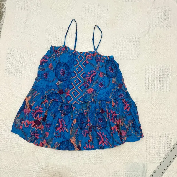 Intimately Free People XS boho floral mini slip dress D3 3590 - Image 9