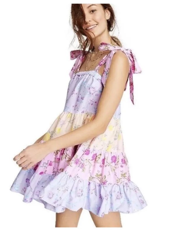 LOVESHACKFANCY x TARGET Jeanne Mixed Floral Mini Dress XL - Image 2