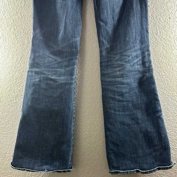 American Eagle Outfitters Super High Waisted Split Hem Flare & Wide Leg Jeans - Image 12