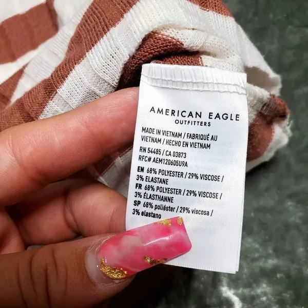 American Eagle‎ Ribbed Striped Top - Image 5