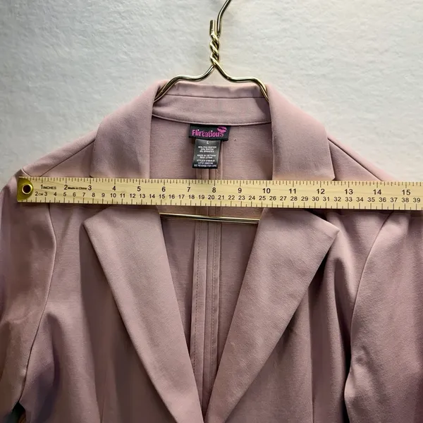 women's casual, pink, three-quarter sleeve‎ blazer cardigan - Image 5
