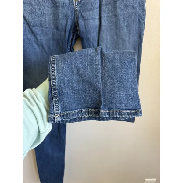 Wrangler Mid Rise Mid Wash Blue Denim Bootcut Jeans Womens 7 x 36 Casual Stretch - Image 2