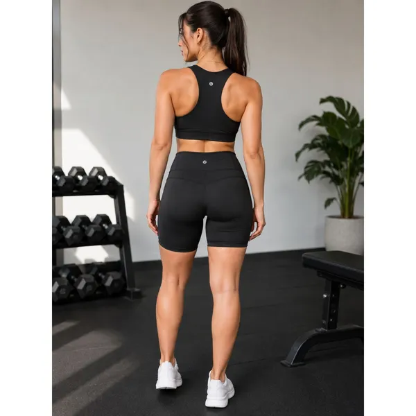 Lululemon Mesh Outer High Rise Running Shorts 2" Shell 5" Liner Pockets Size 2 - Image 2