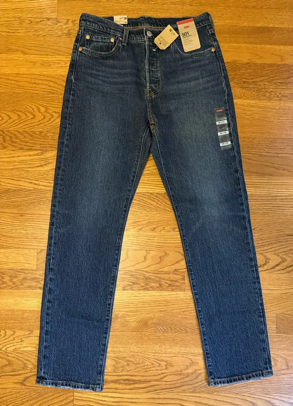 Levi's 501 Women's Straight Leg Blue Jeans size 29 x 32 - Image 3