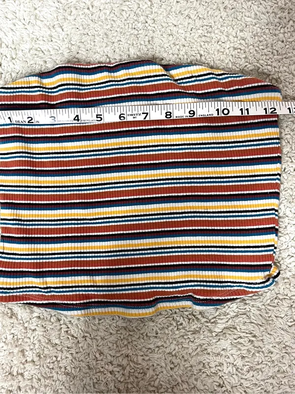 Garage Multicolor Striped Ribbed Top - Blue, Yellow, Red, White, Black - Image 4