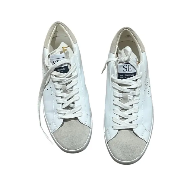 Sam Edelman Women's Aubrie Lace-Up Sneakers White Size 8 Casual Shoes - Image 2