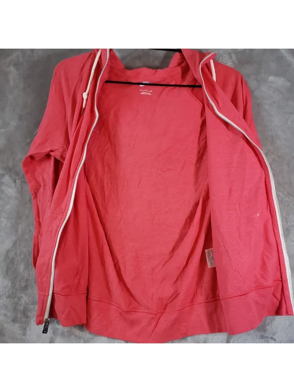 Nike Women's Pink Full Zip Hoodie Jacket Hooded Pockets Drawstring M 651503-685 - Image 3