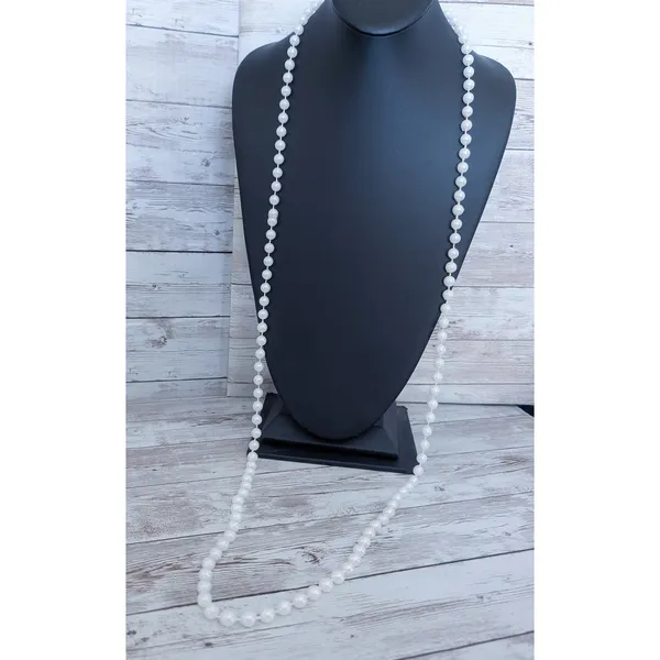 Extra Long Faux Pearl Necklace - Can Be Layered - Image 2