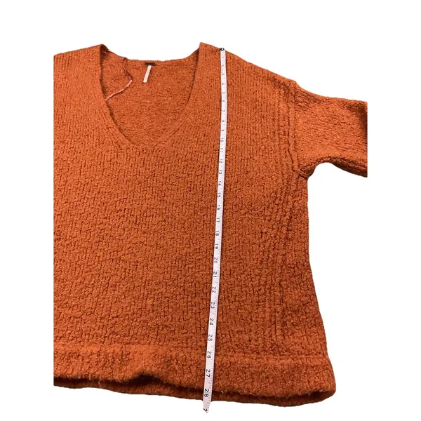 Free People Burnt Orange Alpaca Oversized Fuzzy Knit Sweater‎ Size Medium Women - Image 10