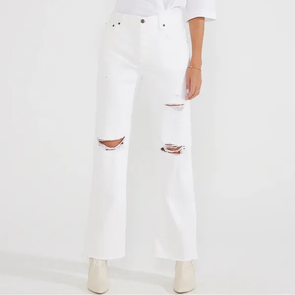 Etica Amis Mid Rise Boot Jeans Vintage White - Image 10