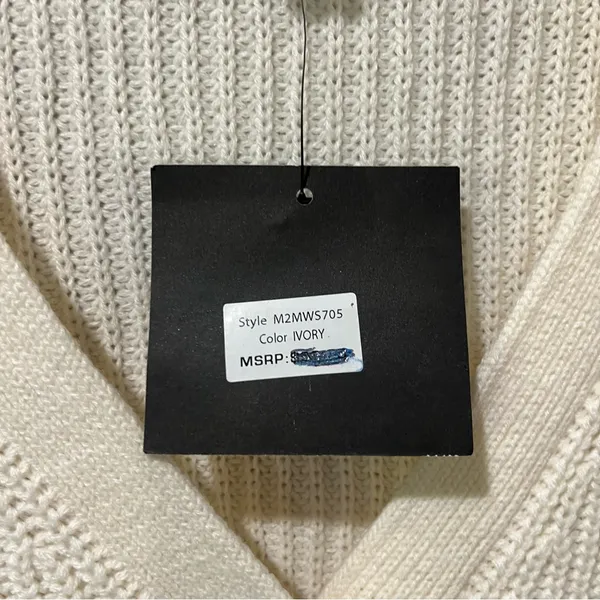 NEW Marc New York Andrew Ivory Sweater Size Medium Cardigan Acrylic‎ cropped - Image 4