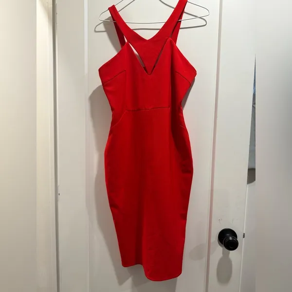 Lulus Ardent Love Red Cutout‎ Bodycon Dress Size S - Image 4