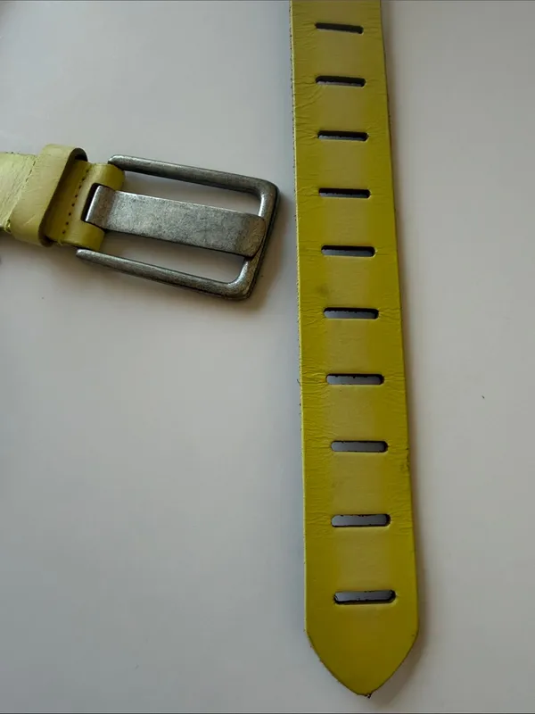 We The Free buff leather Jona belt, yellow, size S/M - Image 11
