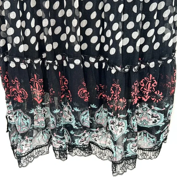 Gurreut Women's Polka Dot Spaghetti Strap Cotton Blend Chiffon Dress-Size L - Image 6