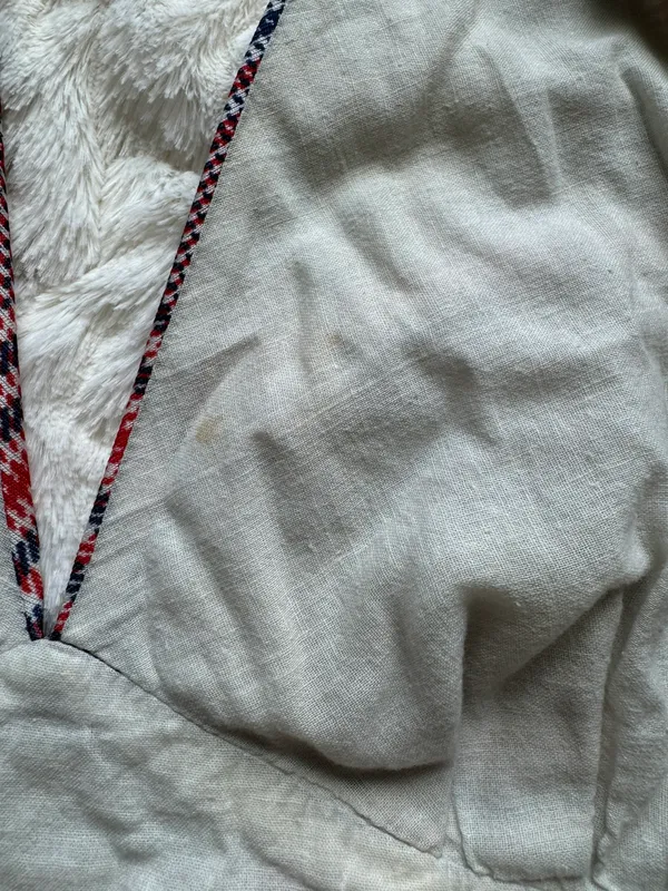 Red, White, Blue Plaid Vintage Halter Crop Top - Image 8