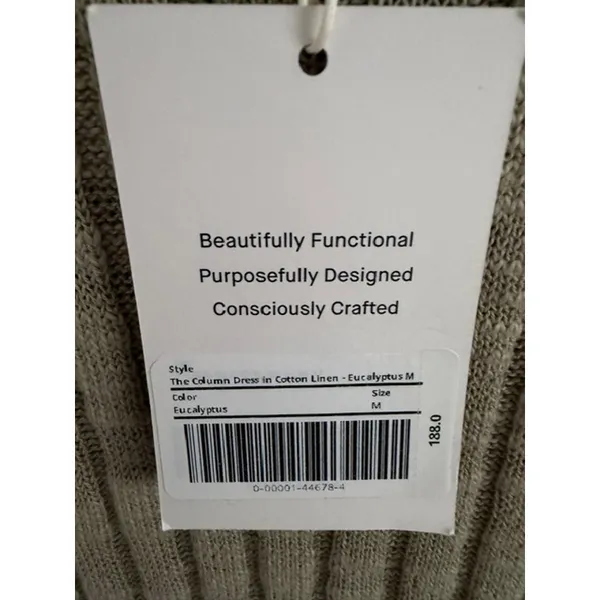 Everlane NWT Column Cotton Linen Eucalyptus Green Midi Dress Medium - Image 8