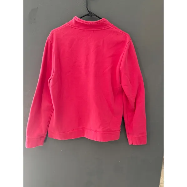 Orvis Womens‎ Pink Full Zip Mock Neck Fleece Sweatshirt Size M Cotton Spring - Image 5