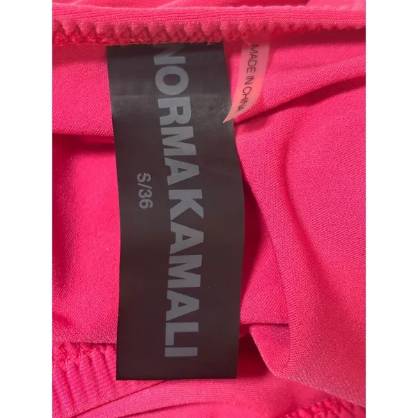 Norma Kamali‎ One Shoulder Diana Crop Top S Pink Ruched Draped Glam Barbiecore - Image 5