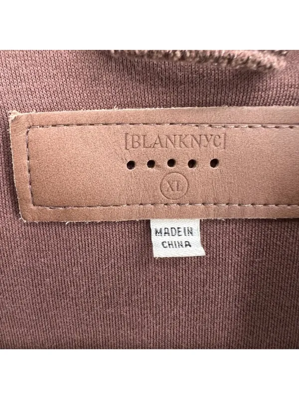 Blanknyc Brown Sherpa Shacket Jacket Size XL Utilitarian Cabincore Minimalist - Image 6