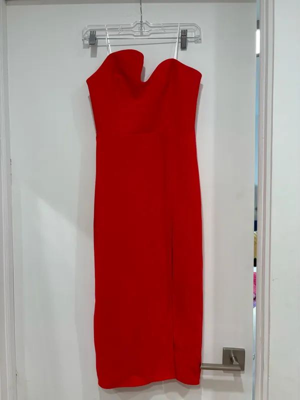 Amanda Uprichard Strapless Puzzle Midi Dress - Image 3