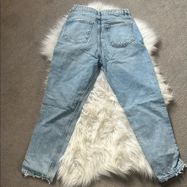 Zara Light Blue Boyfriend Jeans - Image 3