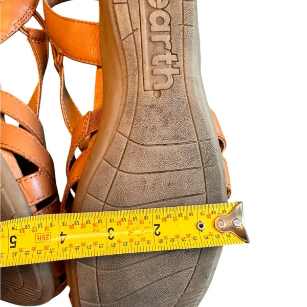 Earth Origins Berri Fisherman Slingback Sandals Tan Leather Comfort Est Size 9 - Image 10