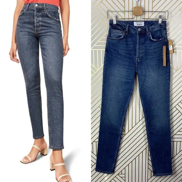 REFORMATION Serena High Waist Skinny Jeans in Kasai Blue‎ Size US 25 - Image 2