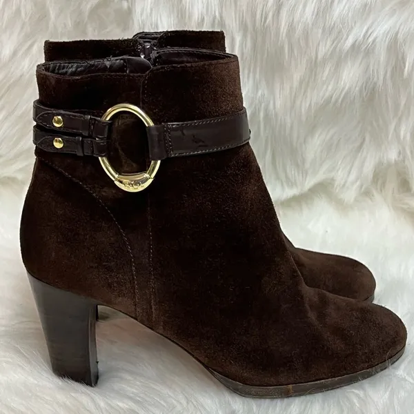 Lauren Ralph‎ Lauren Myla Saude Leather Boots Size 8 B19B - Image 8