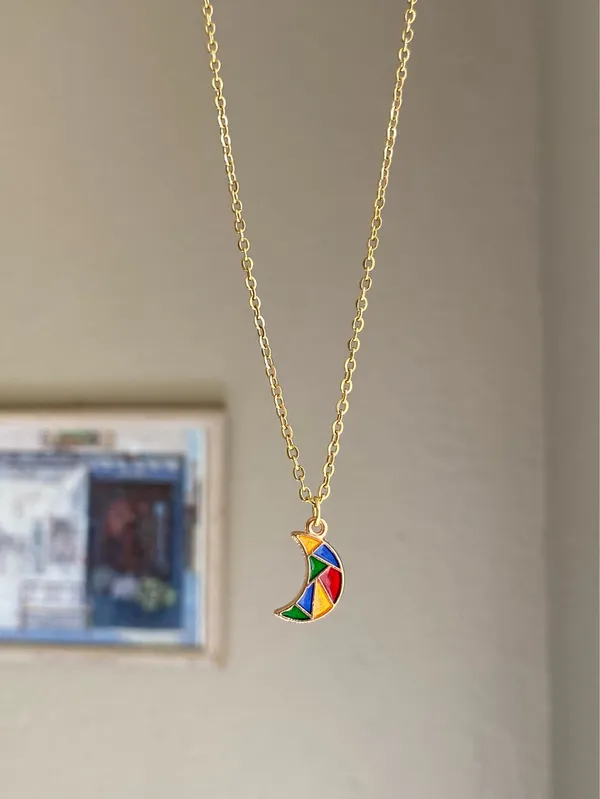 Handmade celestial whimsical retro simple moon necklace🌟 - Image 4