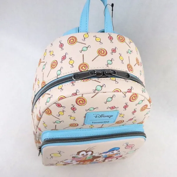 Loungefly Disney Baby Mickey Mouse Friends Mini Backpack Candy Blue Trim - Image 5