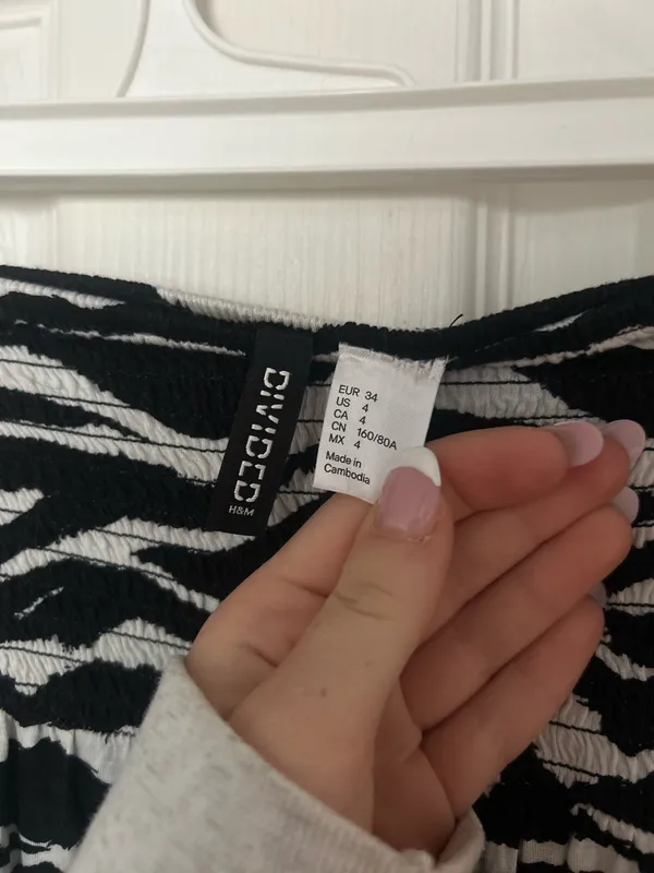 H&M Zebra Print Strapless Maxi Dress - Image 3