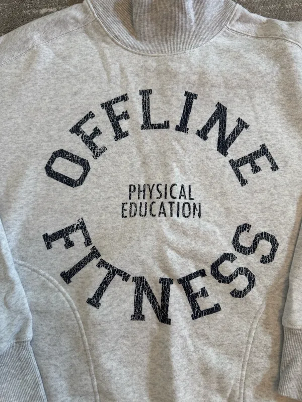 OFFLINE by Aerie Mockneck Gray Size XXS - Image 2