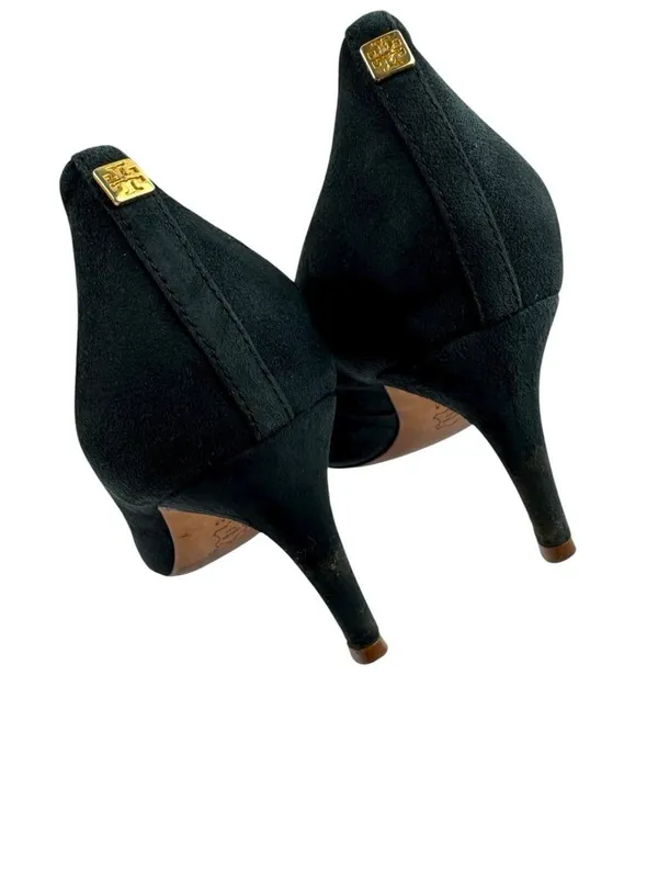 -Kate Spade Heels Womens Size 9.5M Dark Blue Suede Leather Quiet Luxury Acadamia - Image 4
