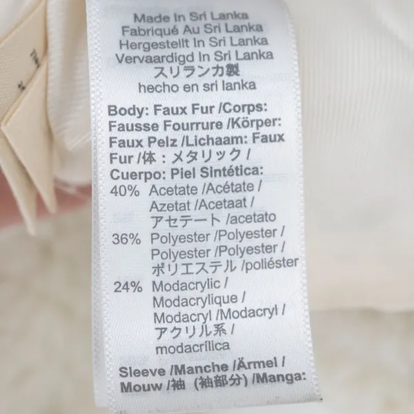 Madewell McClancy Sherpa Teddy Snap Front Button Coat Jacket Ivory Natural Small - Image 3