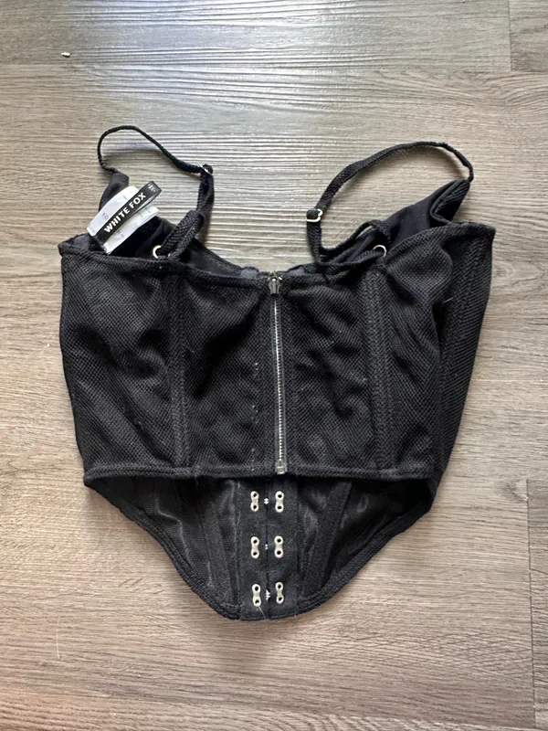 White Fox Boutique Black Corset Top - Image 2