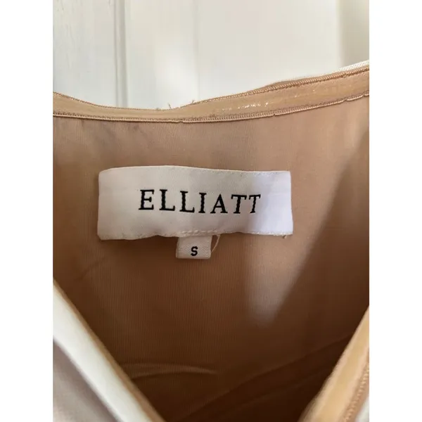 Elliatt BodyCon Ivory Ruched Draped Midi Dress size S - Image 2