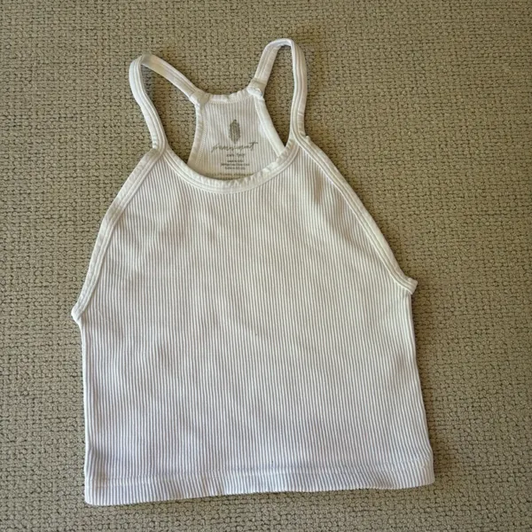 Free People Happiness Runs Crop Tank White XS/S - Image 5
