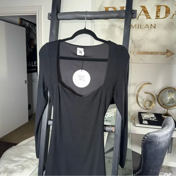 Princess Polly Nolan Long Sleeve Mini Dress Black Womens US 8 New NWT - Image 6