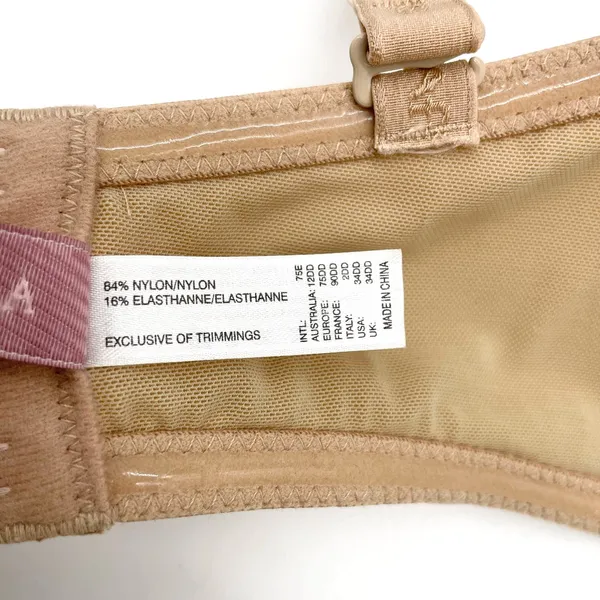 Affinitas‎ Intimates Womens 34DD Push Up Bra Molded Convertible Beige Underwire Tan Size undefined - Image 9