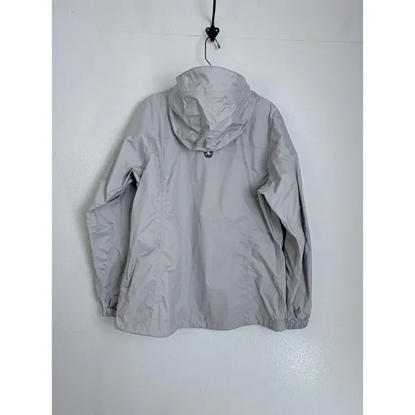 Marmot PreCip Rain Jacket Gray Waterproof Hooded Shell L Gorpcore - Image 2